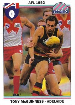1992 AFL Regina #173 Tony McGuinness Front